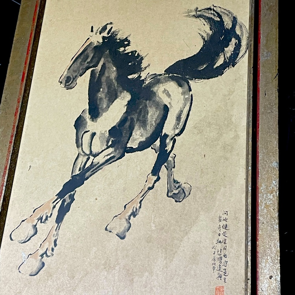 Galloping horse print